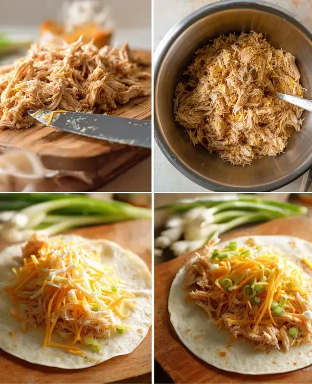 Cheesy Garlic Chicken Wraps 2