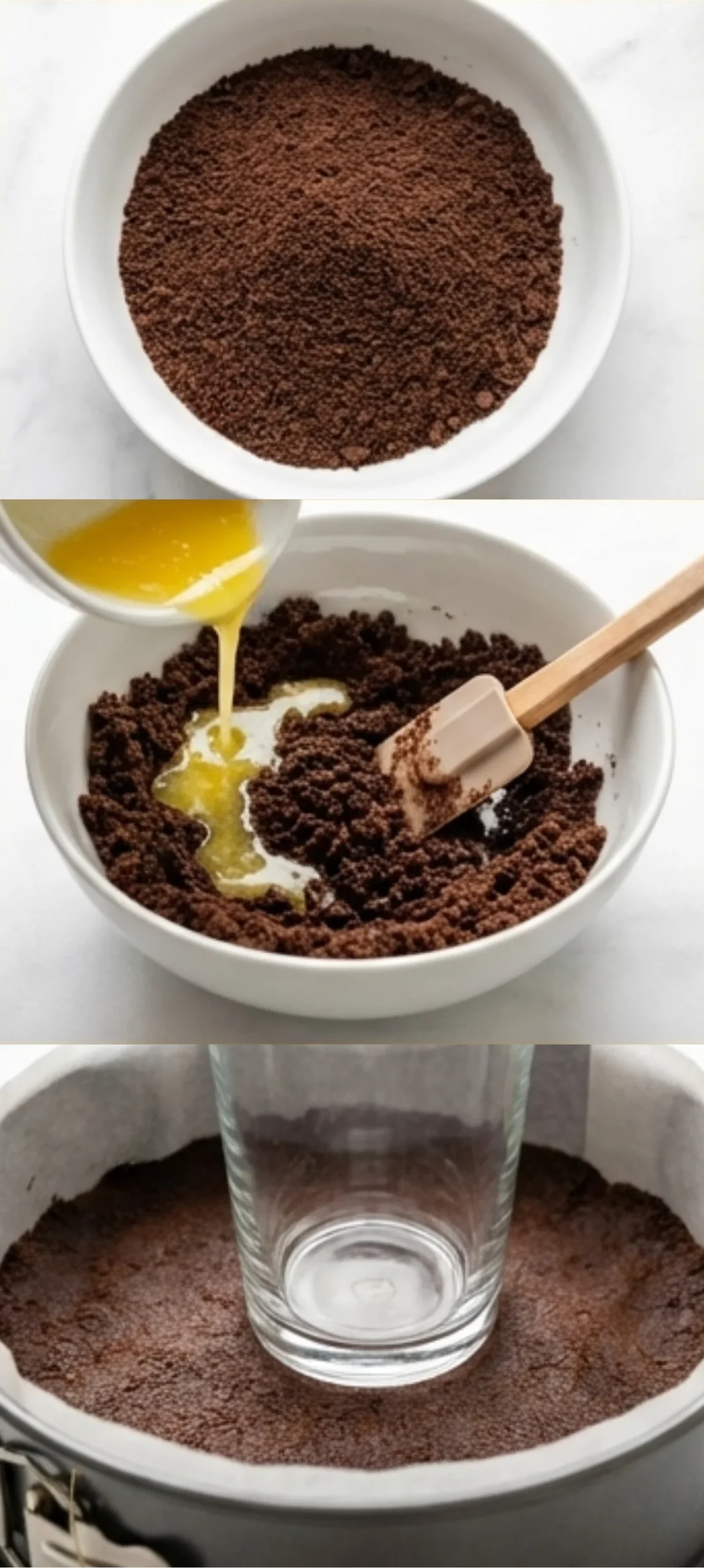 Chocolate Cheesecake Prep and crust scaled