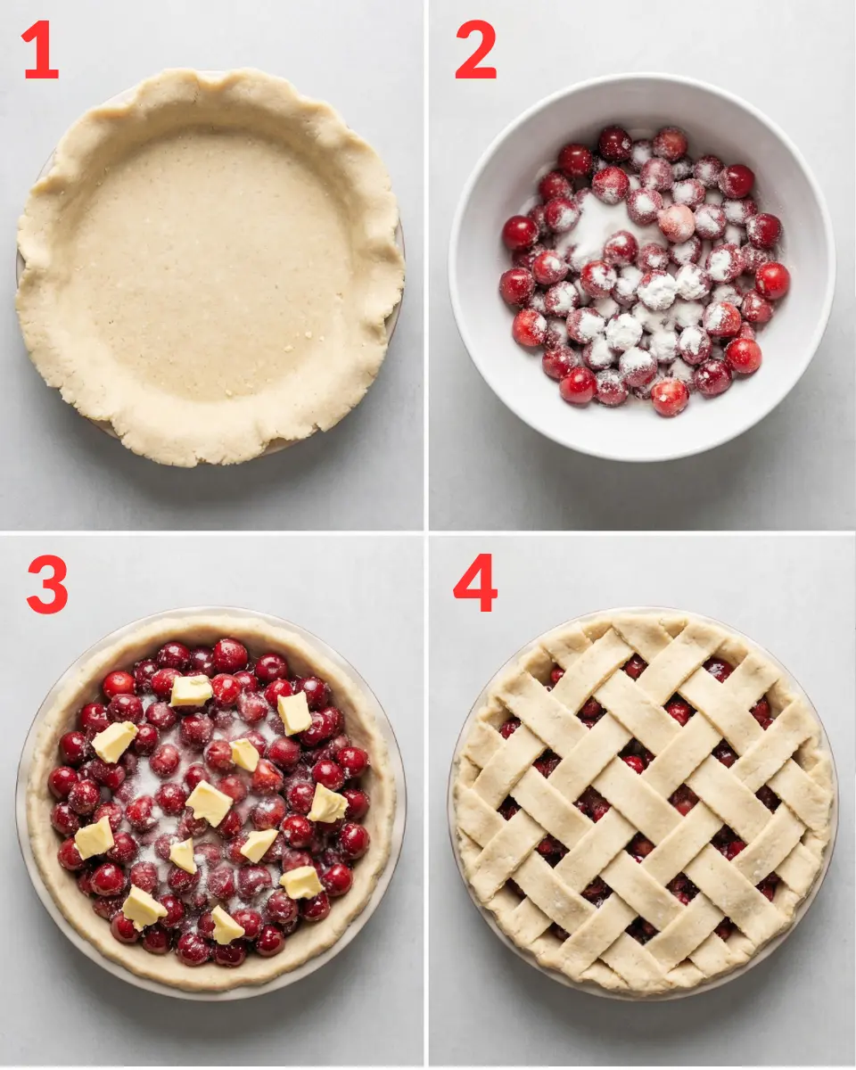 step by step instructions to make a gluten free cherry pie