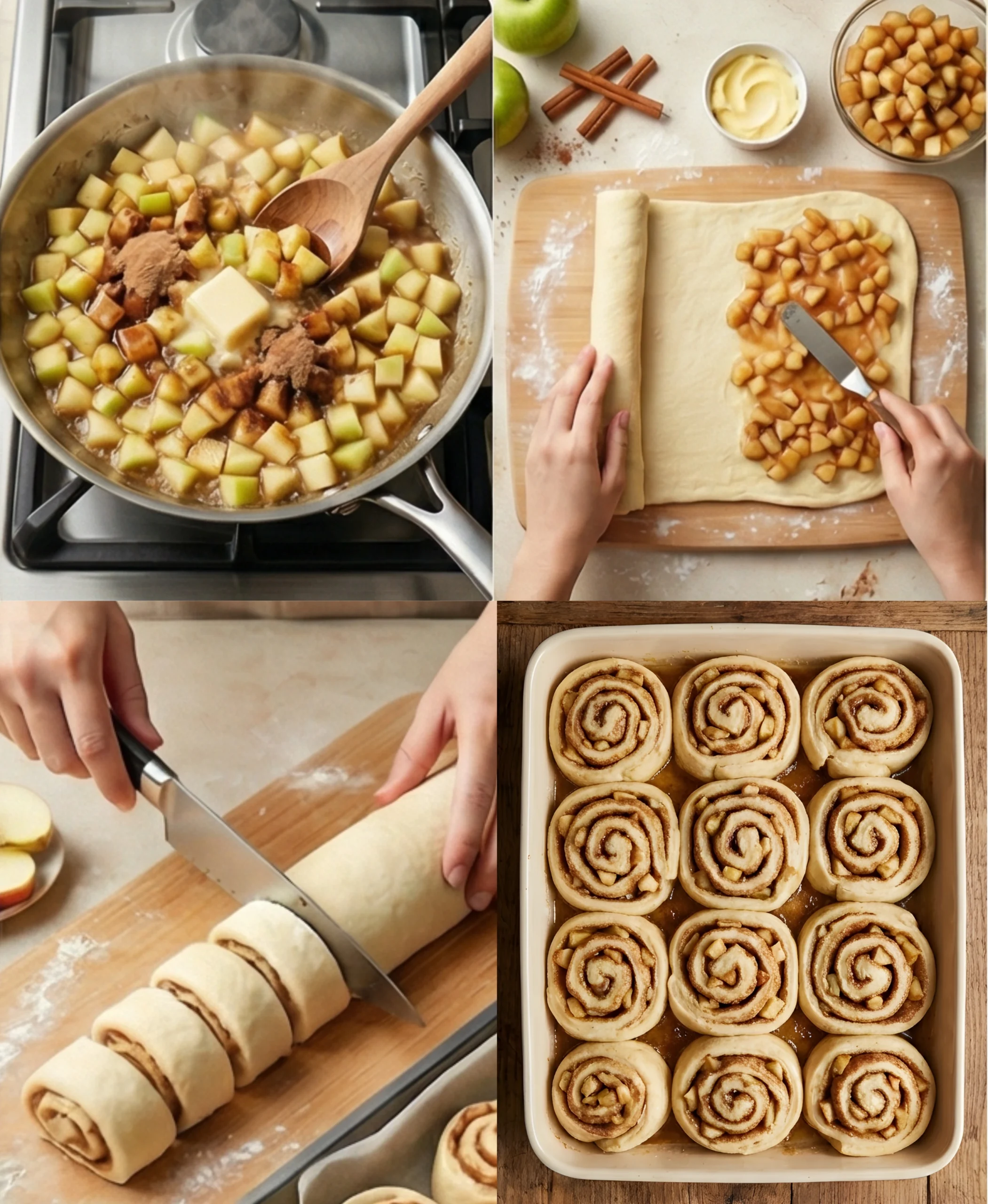 Apple Pie Cinnamon Rolls Ingredients scaled