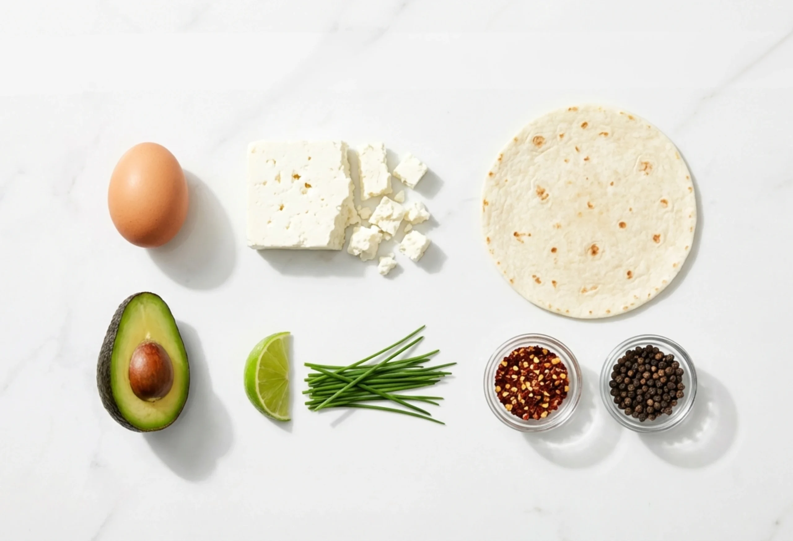 Feta Fried Eggs Ingredients Feta Fried Eggs Ingredients scaled