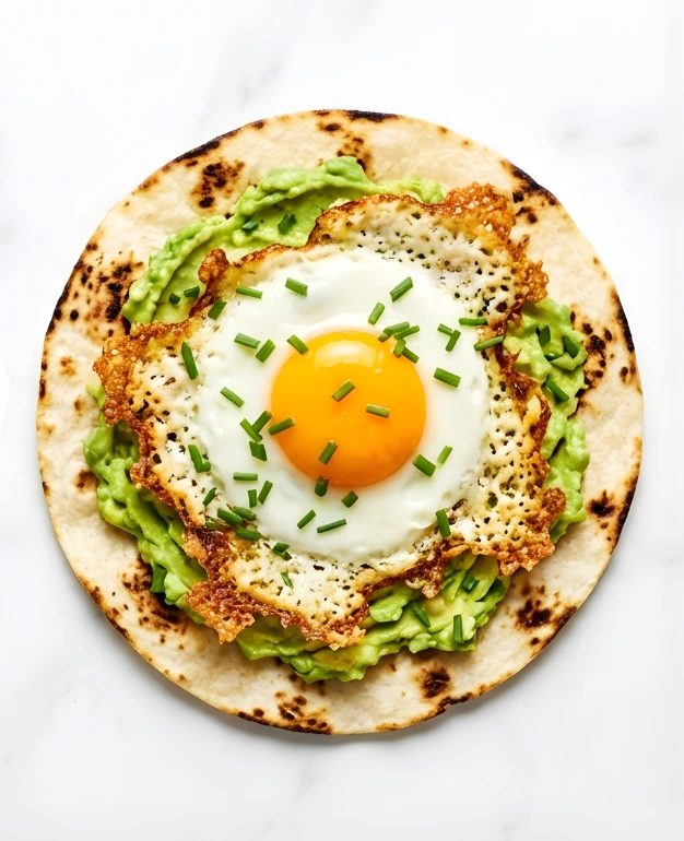 Feta Fried Eggs and Avocado Tortilla Feta Fried Eggs and Avocado Tortilla
