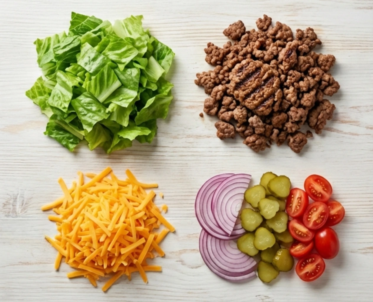 Healthy Big Mac Salad Ingredients