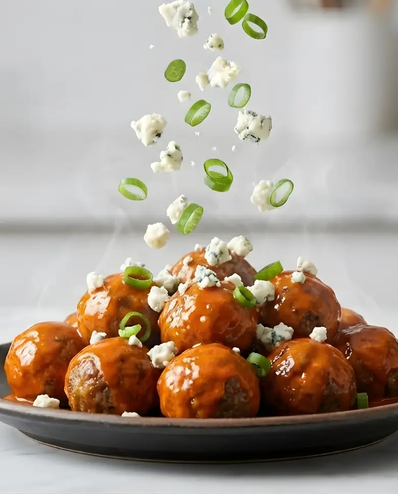 Baked Buffalo Chicken Meatballs