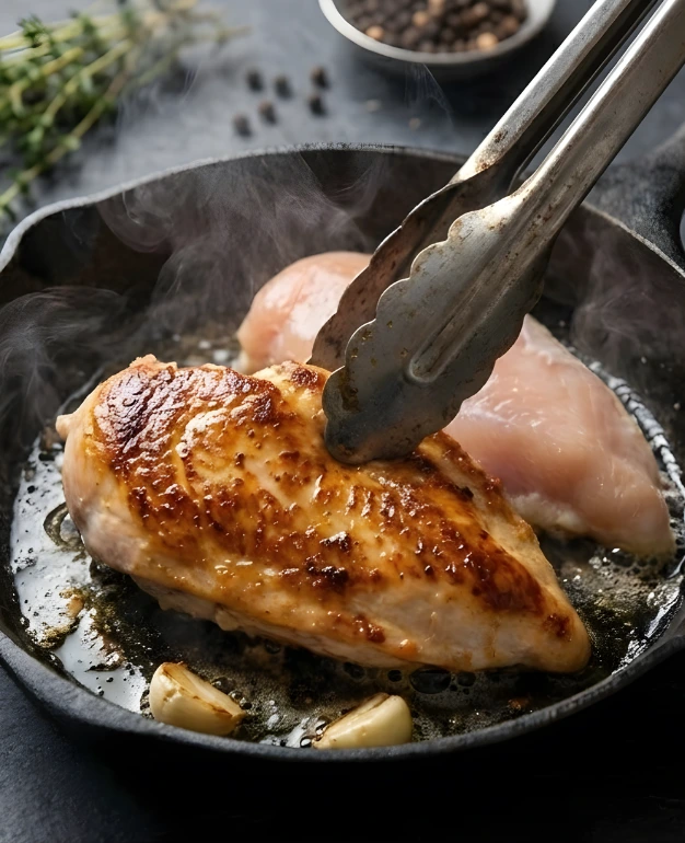 Creamy Spinach and Mushrooms Chicken dish with rich, savory flavors