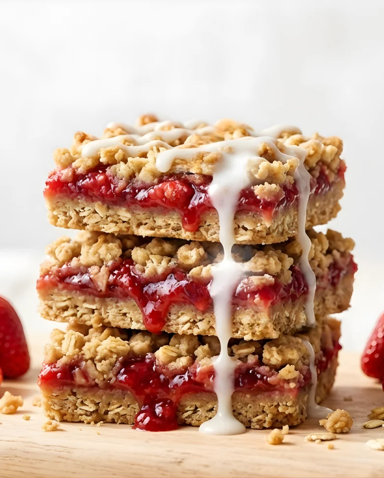 Healthy Strawberry Oatmeal Bars