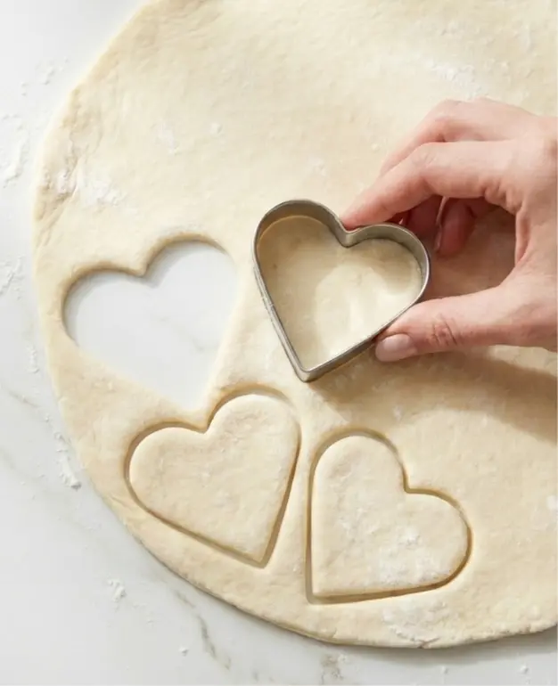 Delicious Strawberry Cream Cheese Heart Danishes on a plate