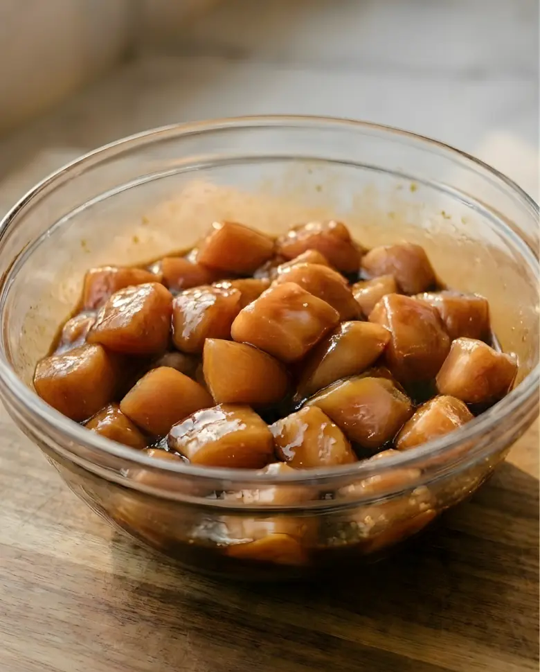 Air Fryer Chicken Teriyaki (4) Delicious Air Fryer Chicken Teriyaki served with vegetables and rice