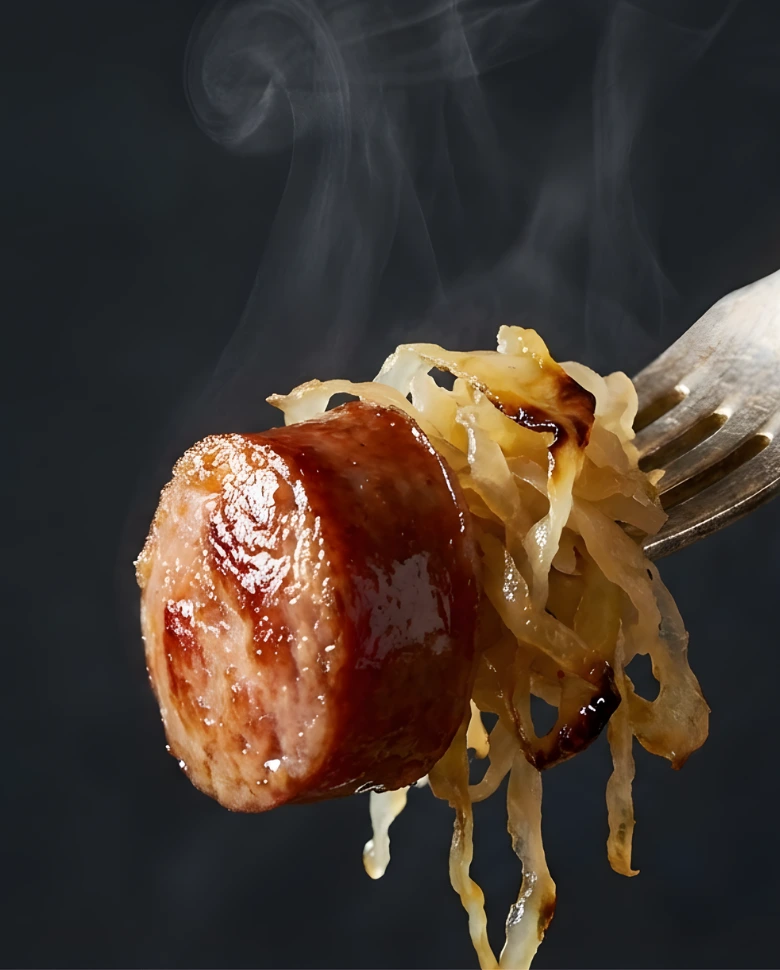 Baked Sauerkraut & Sausage 1 Oven Baked Sauerkraut & Sausage