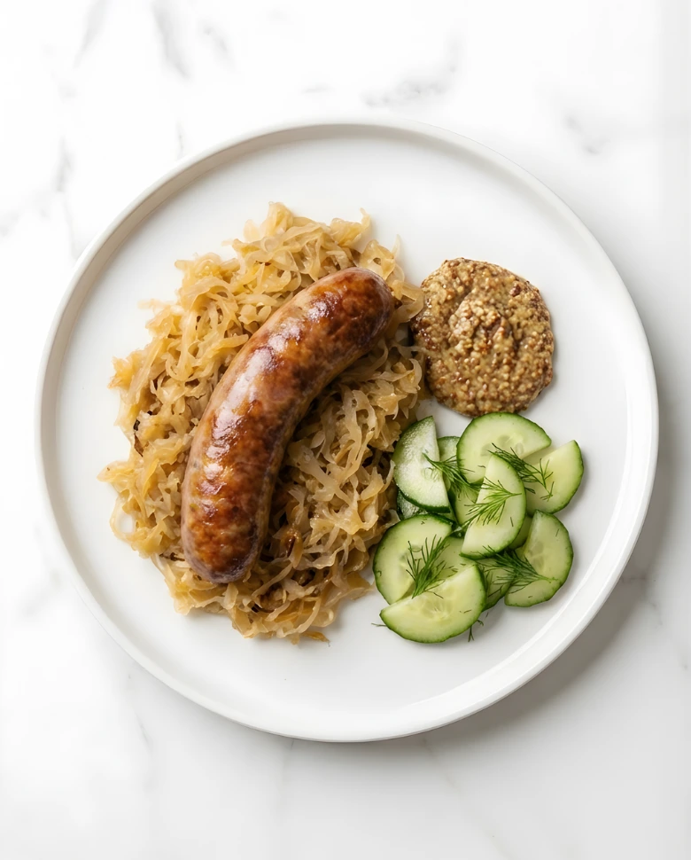 Baked Sauerkraut & Sausage 2 Oven Baked Sauerkraut & Sausage