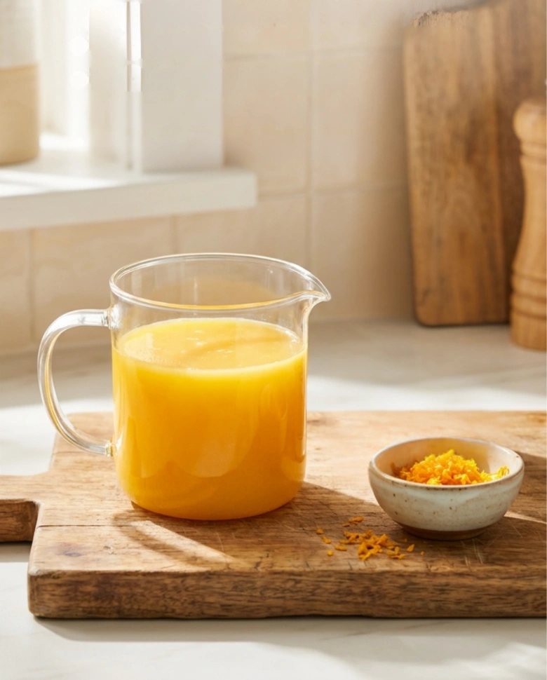 Orange Velvet Cake (2) Delicious orange velvet cake with cream cheese frosting on a white plate